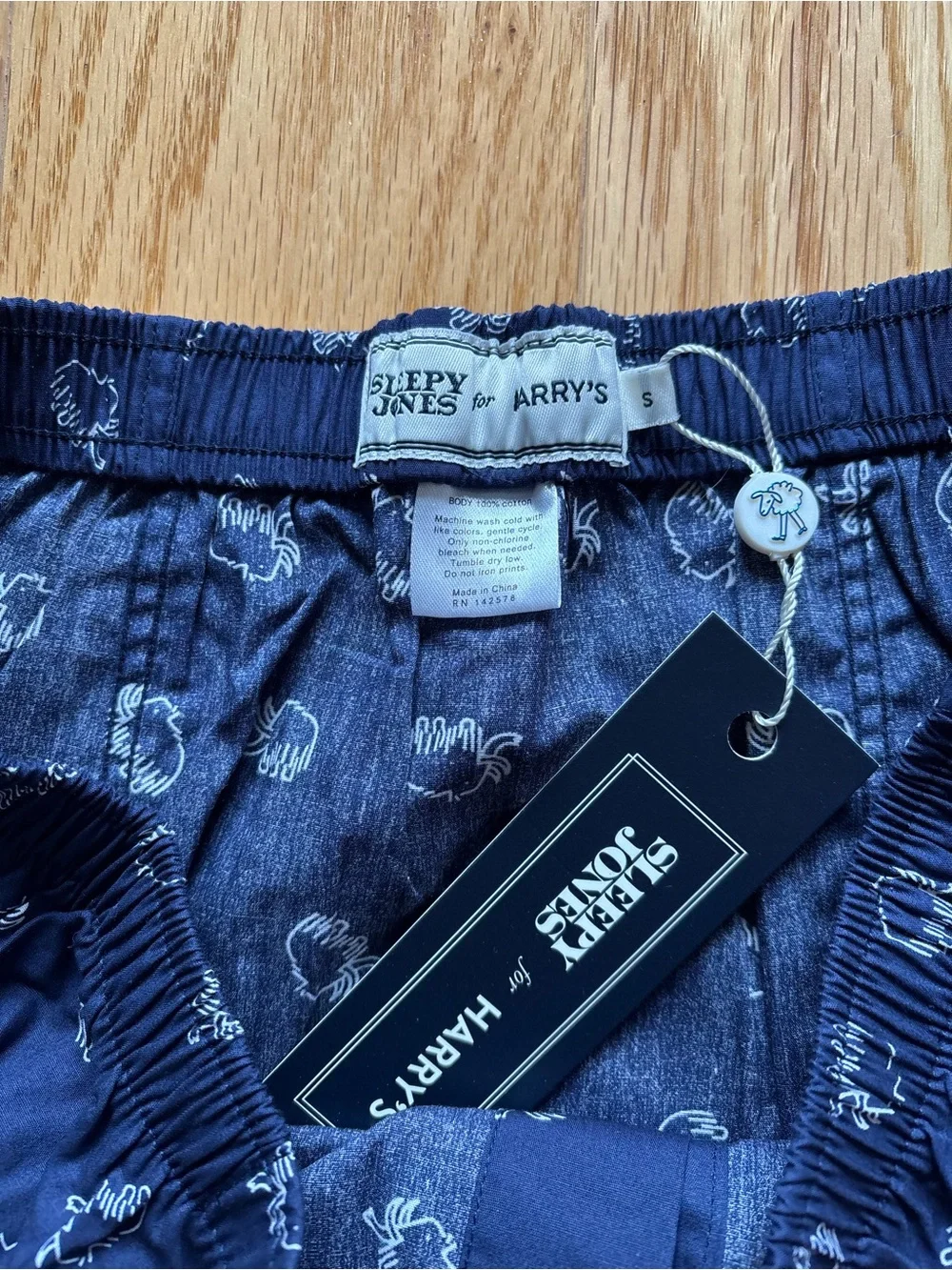 [Men's] Harry’s x Sleepy Jones Navy Mammoth Printed Cotton Boxer Shorts